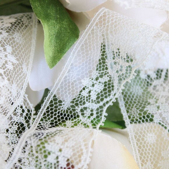 Vintage Ivory Lace Trim, 2 Yards, 1" wide,  Nylon, Sewing Supply - Picture 5 of 10